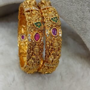 2.8 Heavy nakshi with lakshmi & Peacock design (set of 2)