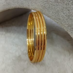 2.6 Full plain with spring detailing Micropolish bangles (set of 4)