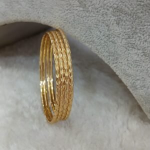 2.6 Simple arrow cutting Micropolish plain bangles (set of 4)