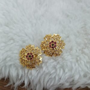 Lotus cut Micropolish stone studs
