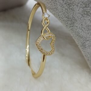 Heart design Micropolish openable bracelet