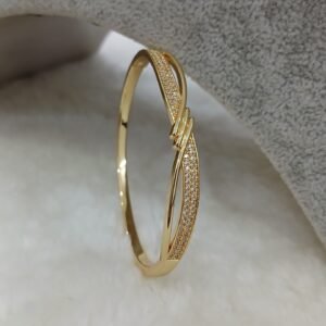 S curve pattern Micropolish openable bracelet