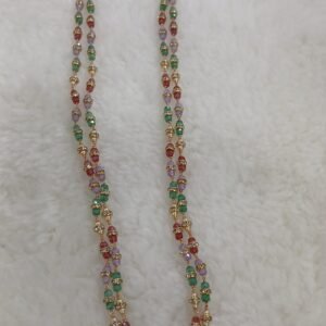 Diamond rings with multi CZ beads kattutheega double step chain