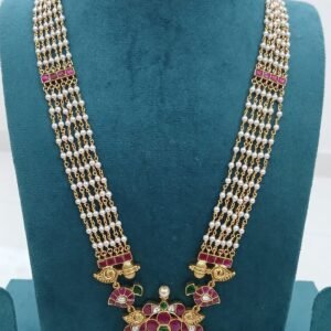 Jadau kundan with pearls layers haaram