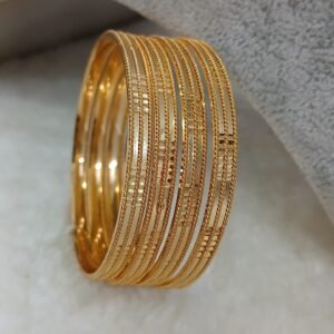 2.6 Plain with flat Square cutting Micropolish bangles (set of 4)