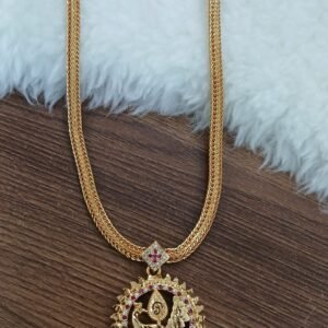 Micropolish Peacock pendant with Naan chain