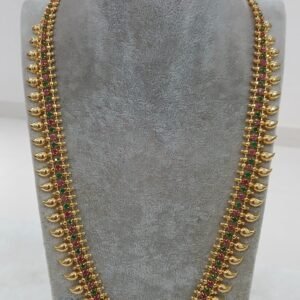 Mango design Micropolish multi stones simple long haaram