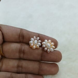 Real fresh water pearl studs