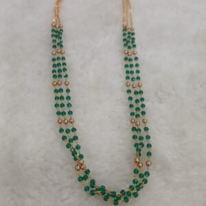 Dark green CZ 3 lines Micropolish chain