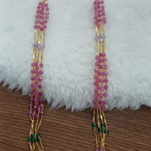 Pink CZ Micropolish 4lines chain