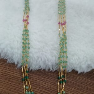 Light green CZ Micropolish 4lines chain