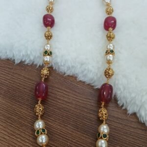 Real red thumbels with swarouski & green stone rings (kattutheega)
