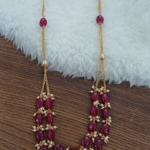 Real ruby & swarouski with kattutheega chain