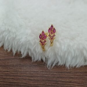 Full Pink stone J studs (Micropolish)