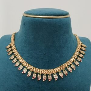 Multi stones pendant with Micropolish naan chain