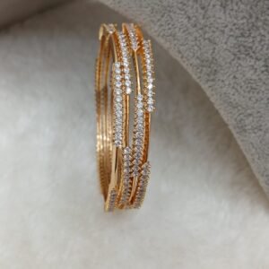 Latest diamond copy bangles (set of 4)