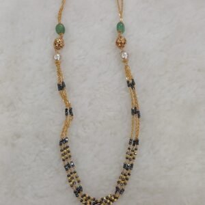 Gold copy black diamonds kattutheega chain