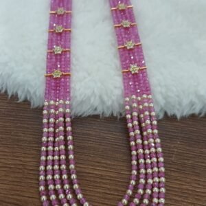 Pink CZ 5 Layered chain