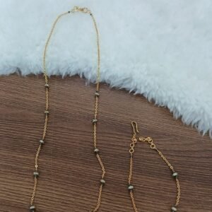 Blackdiamonds simple chain with bracelet Combo (kattutheega)