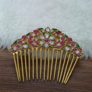 Jadau kundan bridal hair pin (comb style)