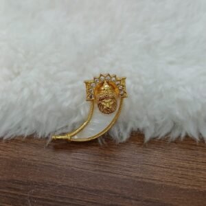 Gold polish simple Narasimha Swamy puligoru pendant with back small openable hook