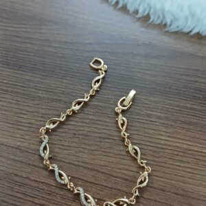 7.5 inches rose gold stone bracelet
