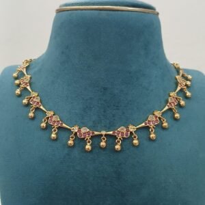 Micropolish ruby birds necklace