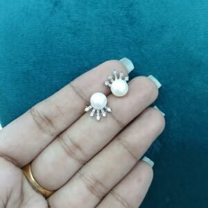 Real fresh water pearls stone studs