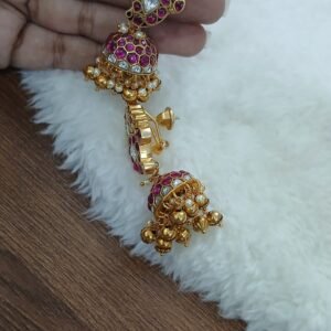 Heavy jadau kundan buttalu with back secure screw