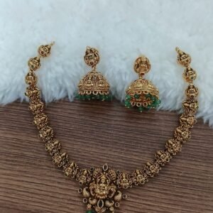 Lakshmi nakshi neck set with full nakshi buttalu