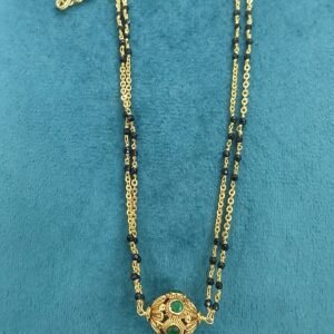 Green stone nakshi ball with Micropolish chain