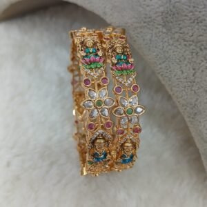 Meenakari nakshi Micropolish bangles with uncuts
