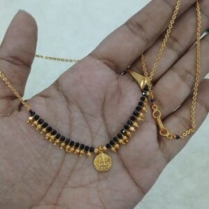 Gold copy black cut crystal kaasu chain